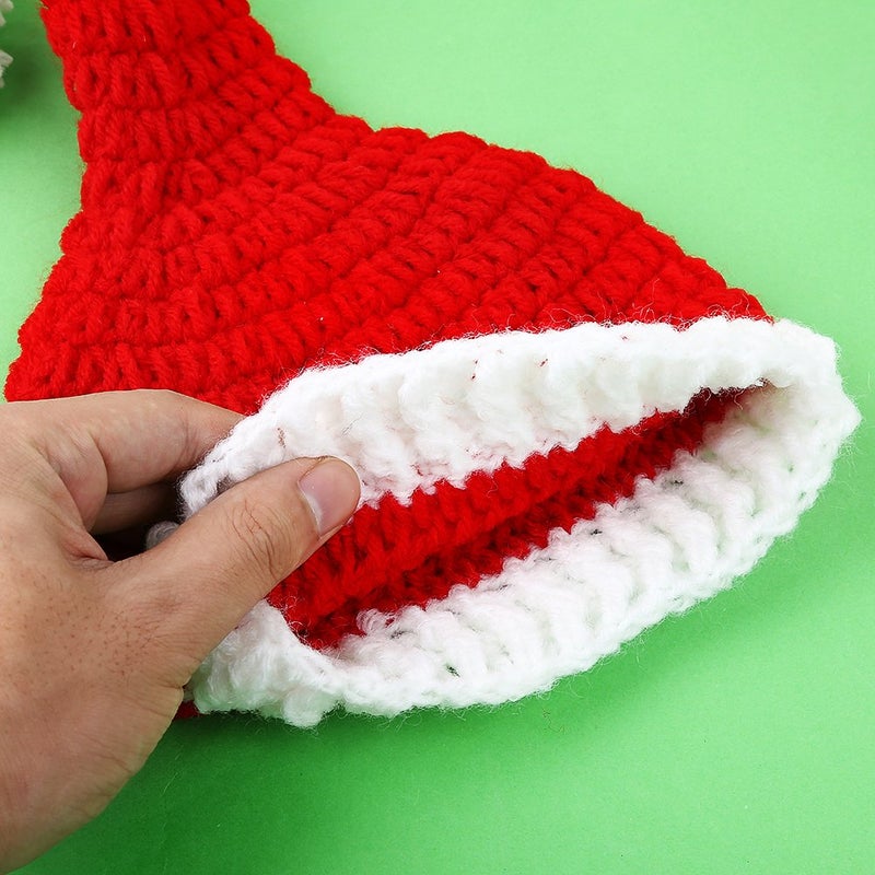 SUNBABY Newborn Baby Christmas Santa Knitted Crochet Photo Photography Prop Lovely Hats Costume Outfits (Boy Pants Suit), Medium Size - Image 3